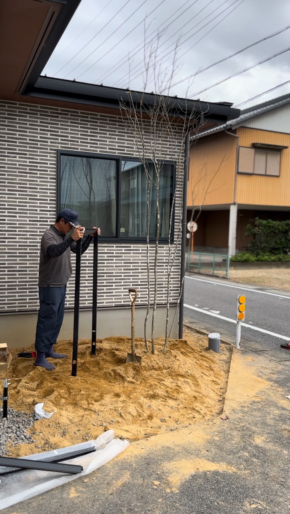 展示場の外構工事が始まりました！